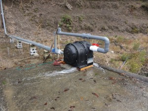 ペルトン式水力発電機（拡大）